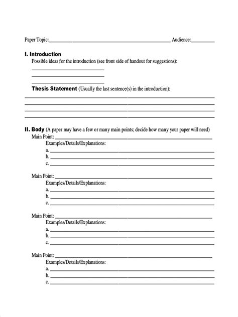 printable outline format pdf.